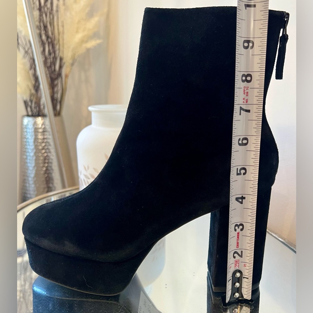 Topshop Black Suede Platform Boots - Picture 9 of 10